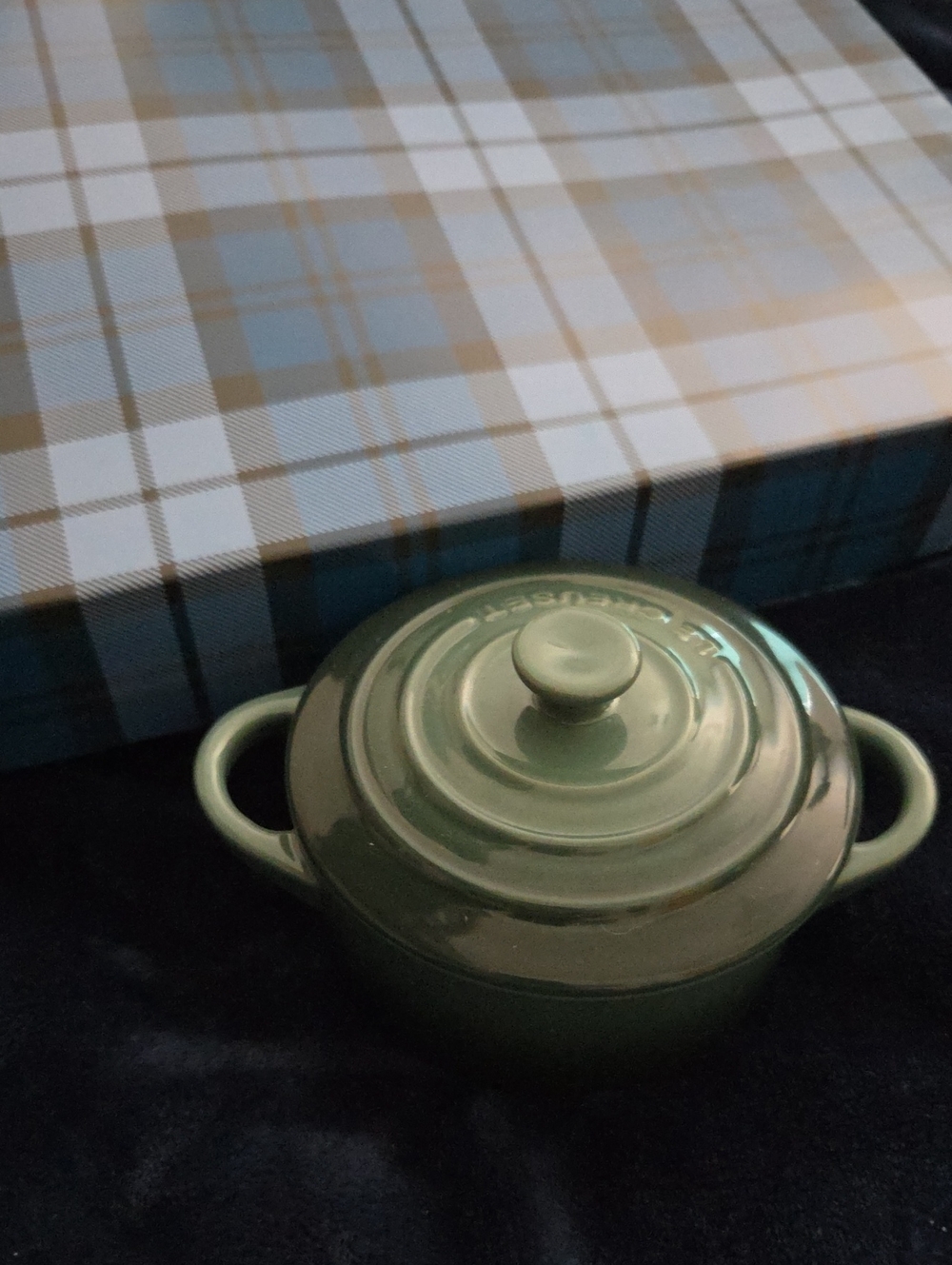 Le Creuset Green Mini Round Cocotte Stoneware 8 Oz Casserole Dish